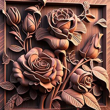 3D model roses (STL)